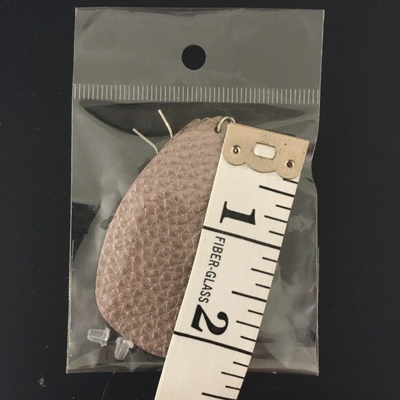 NEW Bronze Dangle Earrings Leaf Snakeskin Boho Bohemian Dressy Casual Shimmery - Picture 2 of 4